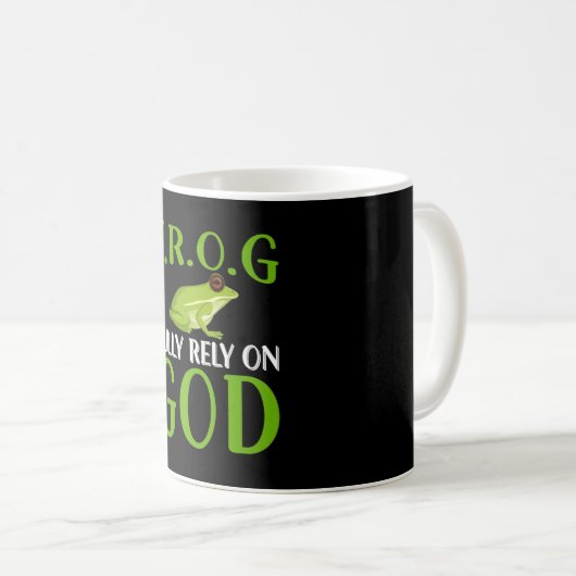Voll auf Gott F. R. O. G - Frog Kaffeetasse (VorderseiteRechts)