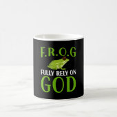 Voll auf Gott F. R. O. G - Frog Kaffeetasse (Mittel)