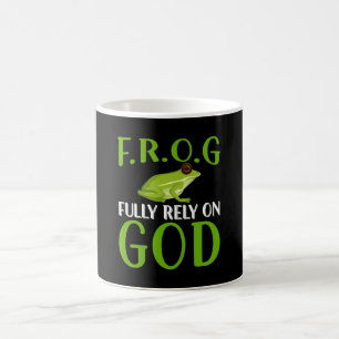 Voll auf Gott F. R. O. G - Frog Kaffeetasse