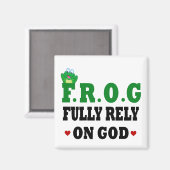 Voll auf Gott Frog Magnet (Vorderseite/Rückseite)