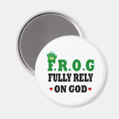 Voll auf Gott Frog Magnet (Vorderseite/Rückseite)