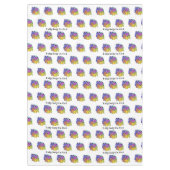 Voll auf Gott verlassen farbenfrohe Custom FROG Tischdecke (Vorderseite)