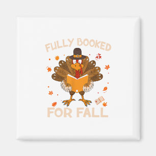 Voll ausgebucht für den Herbst Bücherliebhaber Tür Magnet