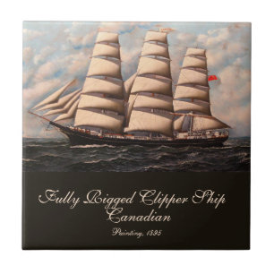 Voll ausgerüstetes kanadisches Clipper-Schiff Fliese