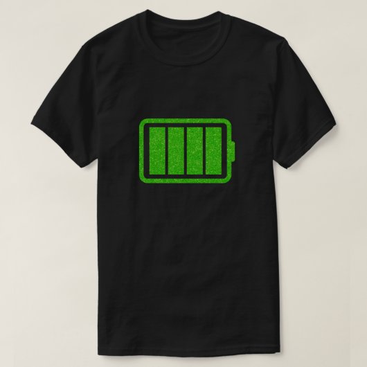 Voll batteriebetriebener Glitzer T-Shirt (Design vorne)