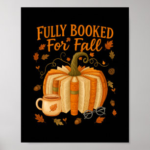 Voll belegt für Herbstbücher Kürbis Herbst Dankfes Poster