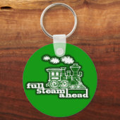 "Voll Dampf voraus" Grafik-Schlüsselanhänger für d Schlüsselanhänger (Vorderseite)
