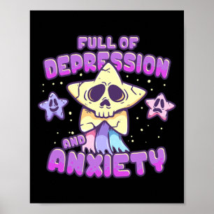 Voll Depression und Angst Star psychische Gesundhe Poster