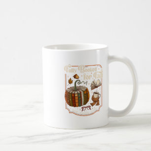 Voll gebucht für Herbstbücher Kürbis Herbst Dankfe Kaffeetasse