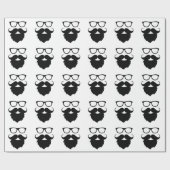 Voll gewachsener lustiger Bart-Mann Geschenkpapier (Flach)