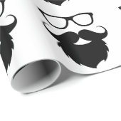 Voll gewachsener lustiger Bart-Mann Geschenkpapier (Rolleneckpunkt)