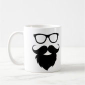 Voll gewachsener lustiger Bart-Mann Kaffeetasse (Links)