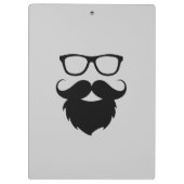 Voll gewachsener lustiger Bart-Mann Klemmbrett (Rückseite)
