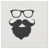 Voll gewachsener lustiger Bart-Mann Stoff (Nahaufnahme)