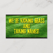 Voll individualisierbarer, humorvoller Rasenservic Visitenkarte (Vorderseite)