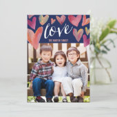 Voll Liebe Valentinstag Fotokarten Feiertagskarte (Stehend Vorderseite)