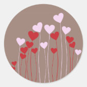 Voll mit Herzen Runder Aufkleber (Vorderseite)
