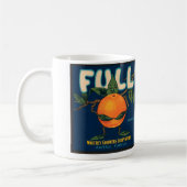 Voll - orange Kisten-Aufkleber Kaffeetasse (Links)
