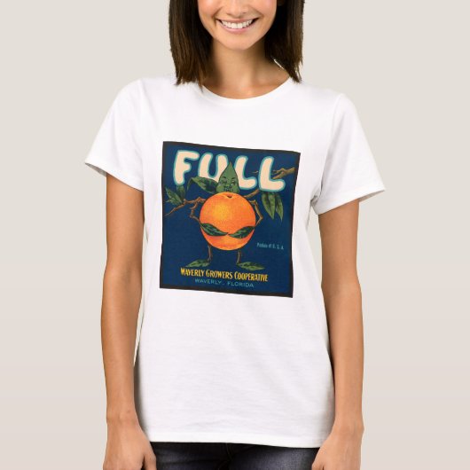 Voll - orange Kisten-Aufkleber T-Shirt (Vorderseite)