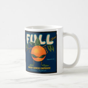 Voll - Orangen-Kistenetikett Kaffeetasse