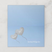 Voll personalisierbarer Silberballon Geburtstag Platzkarte (Außenseite Aufgefaltet)