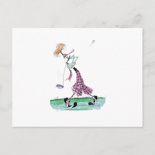 Voll-Schwung-Golf, Tony Farfernandes Postkarte (Vorderseite)