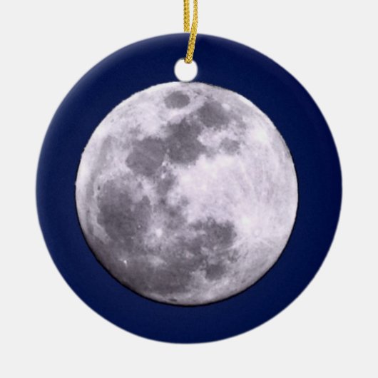 Voll u. sichelförmige Mond-Verzierung Keramik Ornament (Vorne)