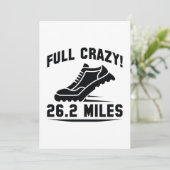 Voll verrückt 26,2 Meilen Dankeskarte (Stehend Vorderseite)