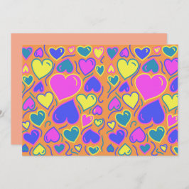voll von bunten Herzen Einladung