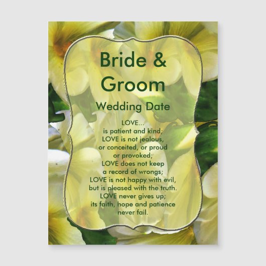 Voll von der Glück-Hochzeits-Liebe Magnetkarte (Vorderseite)