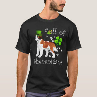 Voll von Shenanigans St Bernard Dog Irish T - Shir T-Shirt