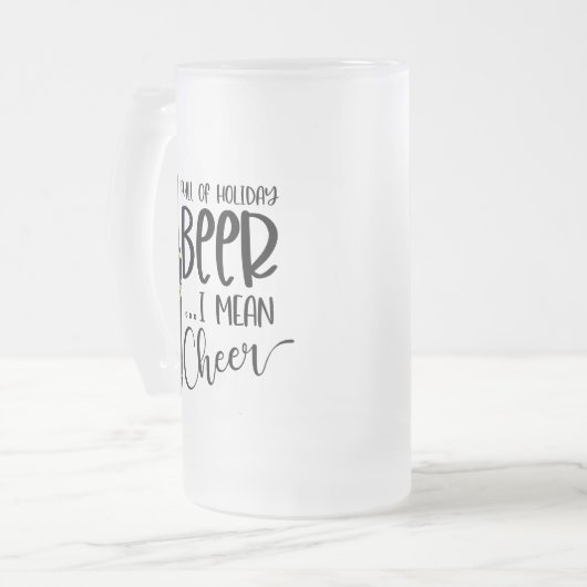 Voll Weihnachtsbär und -jubeln | Funny Drinks Mattglas Bierglas (Vorderseite Links)