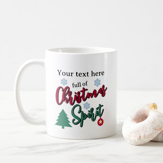 Voll Weihnachtsgeist gewohnt Kaffeetasse (Mit Donut)
