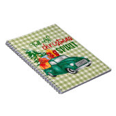 Voll Weihnachtsgeist Grüner Karierter Schachbrett  Notizblock (Rechte Seite)