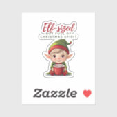 Voll Weihnachtsgeist Vinyl Sticker, Urlaub Aufkleber (Blatt)