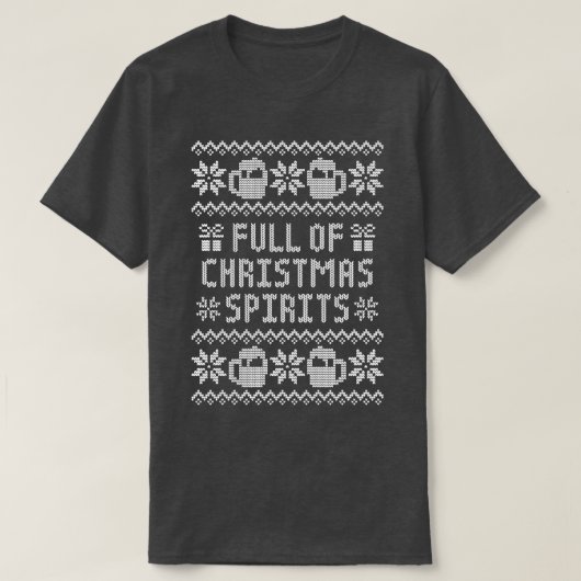 Voll Weihnachtsgeister Funny Drinks Ugly Chri T-Shirt (Design vorne)
