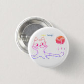 Vollayball Cat Button2 Button (Vorne & Hinten)