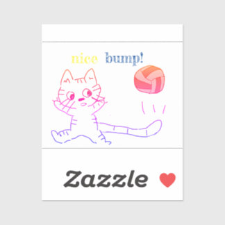 Vollayball-Katzenaufkleber2 Aufkleber