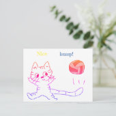 Vollayball-Katzenkarte3 Postkarte (Stehend Vorderseite)