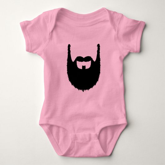 Vollbart Baby Strampler (Vorderseite)