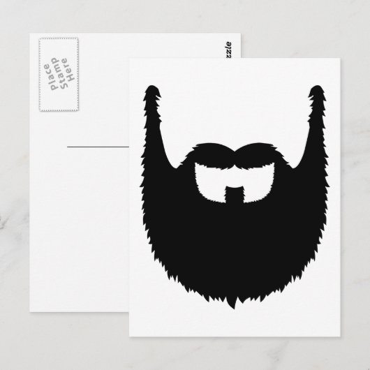 Vollbart Postkarte (Vorne/Hinten)