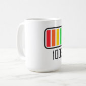Vollbatterie-Regenbogenfarben Kaffeemaschine Tasse (Vorderseite Links)