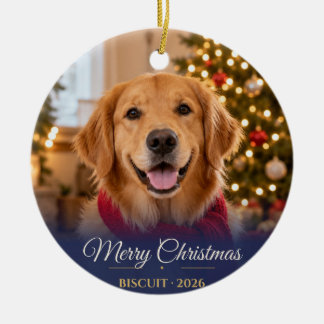 Vollbild-Navy-Weihnachten-Haustier Keramik Ornament