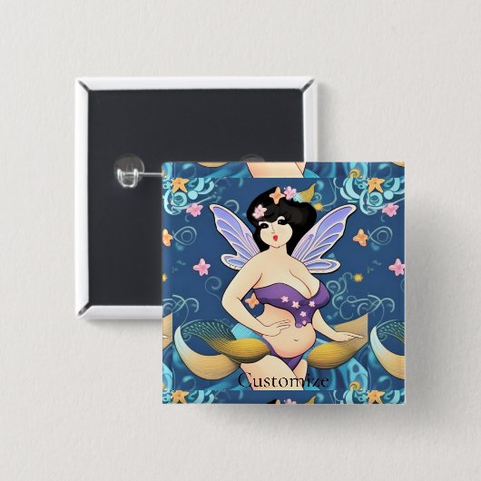 Vollbildliche Fairy Goddess Thunder_Cove Button (Vorne & Hinten)