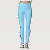 Vollblauer Farbton Alle-Over-Print-Leggings Leggings (Vorderseite)