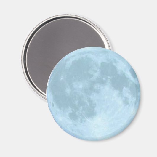 Vollblauer Mond Magnet (Vorderseite/Rückseite)
