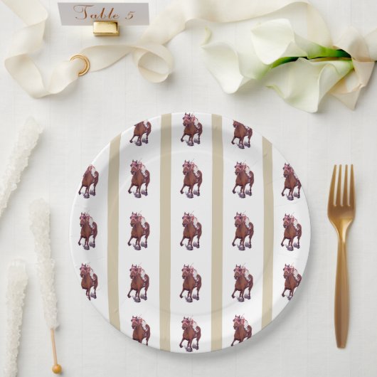 Vollblut Champion Seabiscuit Beats War Admiral Pappteller (Hochzeit)