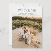 Vollblut Elegante Fotokarte Save The Date (Vorderseite)