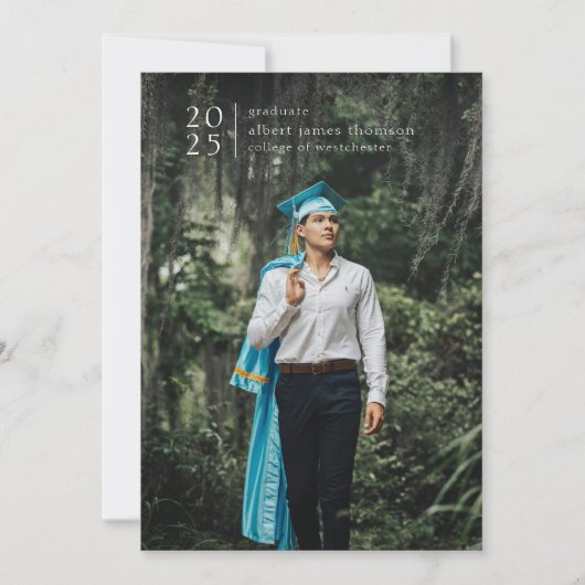 Vollblut Modernes, einfaches Foto fett Jahr Ankündigung (Vorderseite)