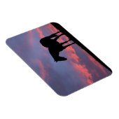 Vollblut Pferd Silhouette bei Sonnenaufgang Magnet (Rechte Seite)